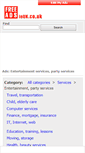 Mobile Screenshot of entertainment-party-services.freeadsinuk.co.uk